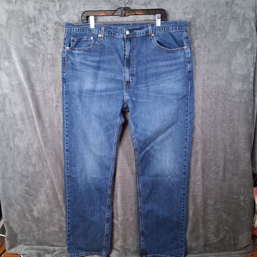 Levis 505 Fremont Drop‎ Shot Medium Wash Mens 42x32 Inseam 31 Stretch Denim